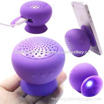 Portable Waterproof Bluetooth Speakers for Mobile Phones/MP3/MP4 Players, with Silicone MaterialNew